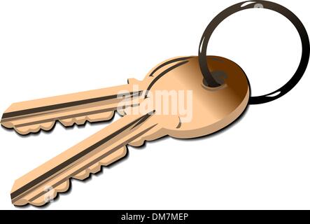 Illustration réaliste le golden keys Illustration de Vecteur