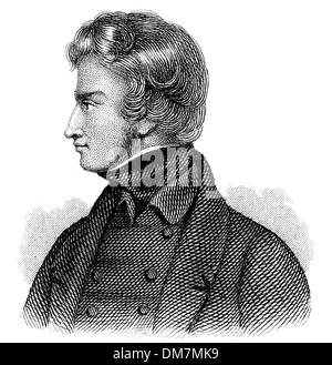 Bernard Adam Mickiewicz, 1798 - 1855, poète national polonais, publiciste, traducteur, Banque D'Images