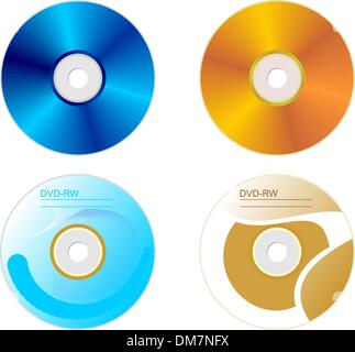 Lecteur disque avec deux côtés Illustration de Vecteur