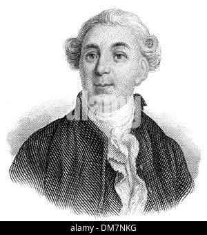 Jacques Necker, 1732 - 1804, homme d'État français de naissance, et le ministre des Finances de Louis XVI, J Banque D'Images