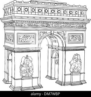 Arc de Triomphe Paris Illustration de Vecteur