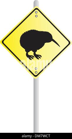 Passage Kiwi Road Sign Illustration de Vecteur