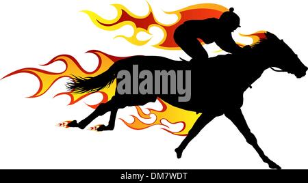 cheval de flamme Illustration de Vecteur