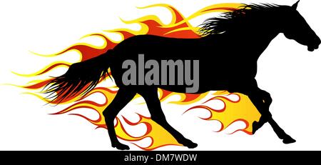 cheval de flamme Illustration de Vecteur