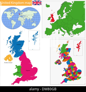 Carte britannique Banque D'Images