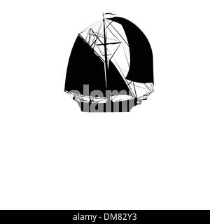 Silhouette vecteur bateau Illustration de Vecteur