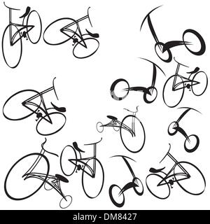 Background illustration vélos Illustration de Vecteur