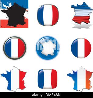 France vector set Illustration de Vecteur