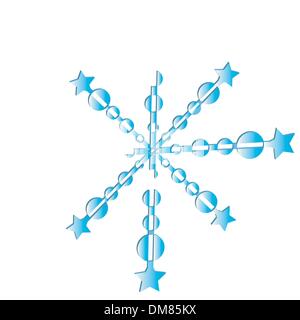 Sticker flocon Illustration de Vecteur