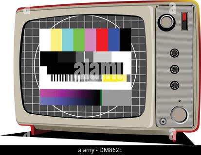 Vector Retro TV avec châssis couleur Illustration de Vecteur