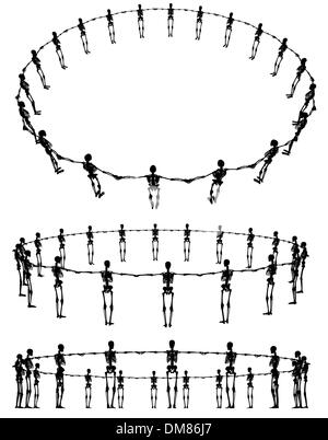 Anneaux de squelette Illustration de Vecteur