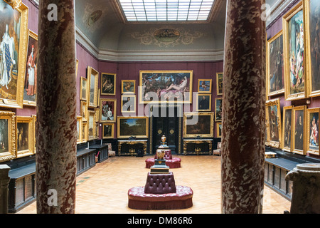 Galerie de tableaux, LE MUSÉE CONDE CRÉÉ PAR LE DUC D'AUMALE AU 19ème siècle LORS DE LA RECONSTRUCTION ET DE LA CONVERSION DU CHÂTEAU DE CHANTILLY, OISE (60), FRANCE Banque D'Images