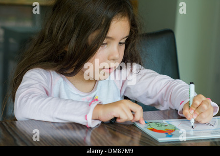 Devoirs d'été pour enfants Banque D'Images