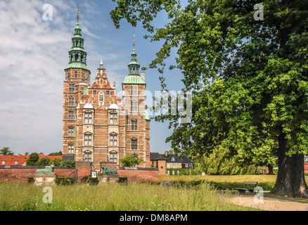 Château de Rosenborg à Copenhague, Danemark. Construit à partir de 1606 Banque D'Images