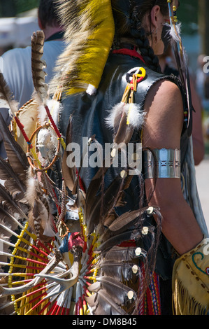 Pow wow de Kahnawake Mohawk Nation célébrations Québec Canada Banque D'Images