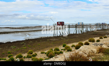 Flots 9 sur l'île de l'Ile Madame,réparé après l'inondation, Charente Maritime, côte Atlantique, France Banque D'Images