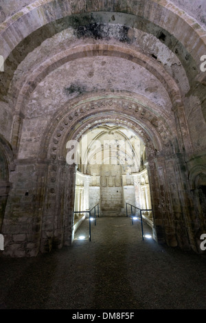 Détails de l'intérieur de la chapelle de Cormac, Rock of Cashel Banque D'Images