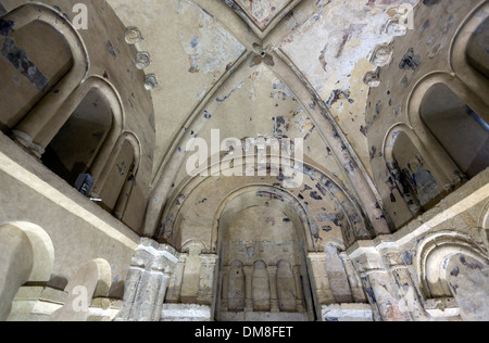 Détails de l'intérieur de la chapelle de Cormac, Rock of Cashel Banque D'Images