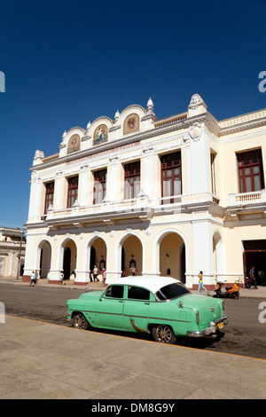 Le Teatro Tomas Terry Theatre dans le centre de Cienfuegos, site du patrimoine mondial de l'UNESCO, de Cuba, des Caraïbes Banque D'Images