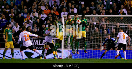 Valence, Espagne. 12Th Dec 2013. pendant le match de Ligue Europa entre Valence et Kuban Krasnodar au stade Mestalla, Valence : Action Crédit Plus Sport/Alamy Live News Banque D'Images