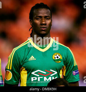 Valence, Espagne. Dec 12, 2013. Ibrahima Balde de l'avant du FC Kuban Krasnodar regarde sur avant le match de Ligue Europa entre Valence et Kuban Krasnodar au stade Mestalla, Valence : Action Crédit Plus Sport/Alamy Live News Banque D'Images