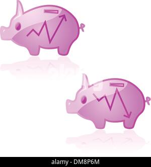 Tirelire du marché Illustration de Vecteur