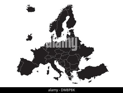 Carte d'Europe (vecteur) Illustration de Vecteur