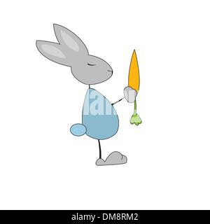 Deux Noël Hare (lièvre). Vector illustration Illustration de Vecteur