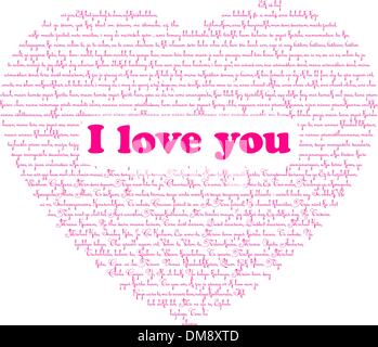 Je t'aime dans différentes langues. EPS 8 Illustration de Vecteur