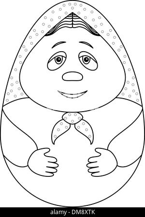 Doll matreshka, contours Illustration de Vecteur
