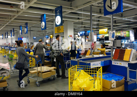 L'entrepôt du magasin IKEA Banque D'Images