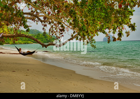 Life's a Beach sur Koh Kradan en Thaïlande Banque D'Images