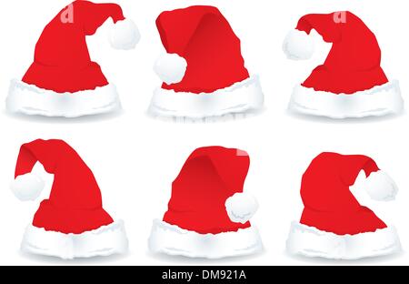 Santa hats illustrations vectorielles Illustration de Vecteur