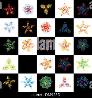 Ensemble d'éléments de conception, de fleurs Illustration de Vecteur