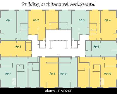Fond architectural du bâtiment Illustration de Vecteur