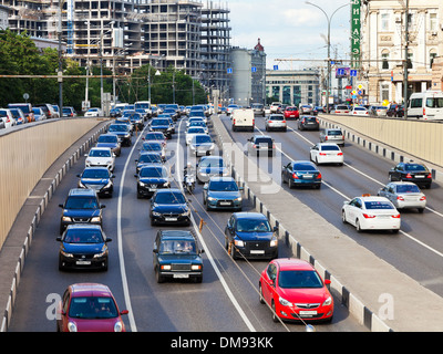 Garden Ring Street près de Triumph Square à Moscou Banque D'Images