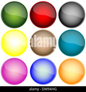 Boutons web frais isolated on white Illustration de Vecteur