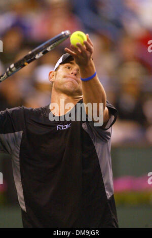 Mar 19, 2005 ; Indian Wells, California, USA ; Andy Roddick au Pacific Life Open de Tennis - WTA - Mars 19th, 2005. Banque D'Images