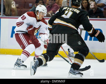 Sep 16, 2009 - Anaheim, Californie, États-Unis - Phoenix Coyotes SAMI LEPISTO, défenseur gauche, à Anaheim, l'avant-saison de hockey. (Crédit : © Mark Avery/ZUMA Press) Banque D'Images