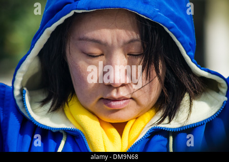 Le Falun Gong UK à Londres à protester contre la persécution chinoise Banque D'Images