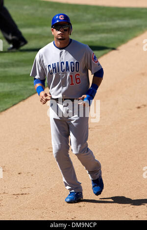 23 Août 2009 : action de jeu entre les Cubs de Chicago et Les Dodgers de Los Angeles au Dodger Stadium. Aramis Ramirez emplois Retour à la première base. (Crédit Image : © Global/ZUMApress.com) Southcreek Banque D'Images