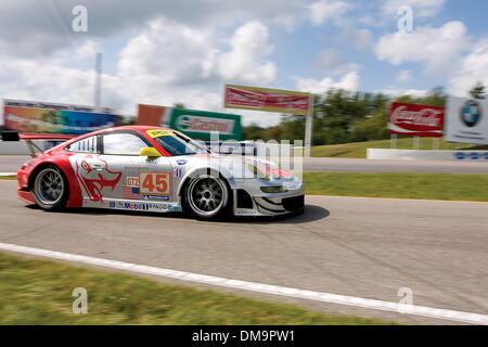 29 Août 2009 : The Flying Lizard Porsche GT2 race autour de la piste de Mosport Park, Bowmanville, Ontario. (Crédit Image : © Global/ZUMApress.com) Southcreek Banque D'Images