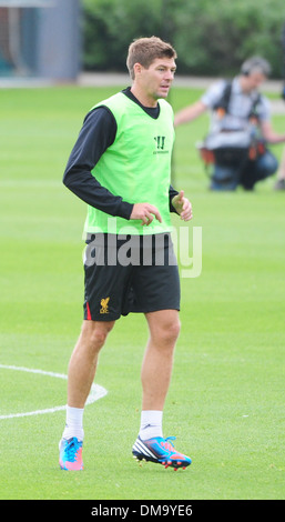 Steven Gerrard Liverpool FC l'avant train de weekend d'ouverture de la nouvelle saison de la Barclays Premier League Liverpool Angleterre - 15.08.12 Banque D'Images