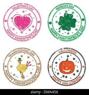 Anniversaire stamps Illustration de Vecteur