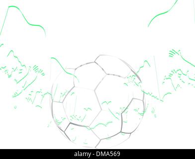 Les fans de football foule. EPS 8 Illustration de Vecteur