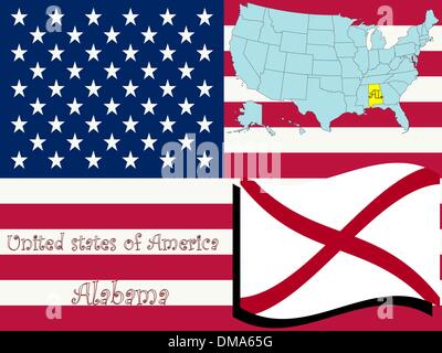 Illustration de l'état de l'ALABAMA Illustration de Vecteur