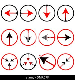 icônes de flèches Illustration de Vecteur