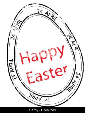 Happy Easter Greeting rubber stamp stamp Illustration de Vecteur