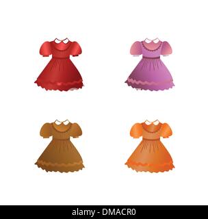 Ensemble de robes enfants Illustration de Vecteur