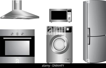 Plus d'icônes d'appareils ménagers Illustration de Vecteur